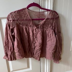 Free People cropped blouse